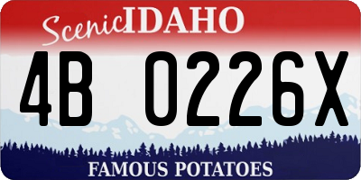 ID license plate 4B0226X