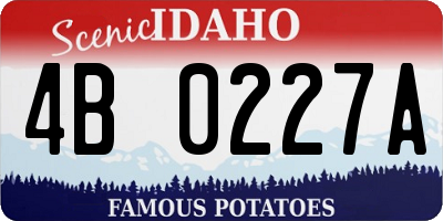 ID license plate 4B0227A