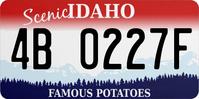 ID license plate 4B0227F