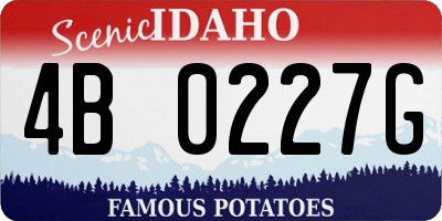 ID license plate 4B0227G
