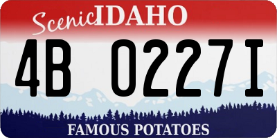 ID license plate 4B0227I