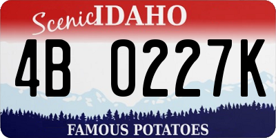 ID license plate 4B0227K