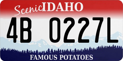 ID license plate 4B0227L