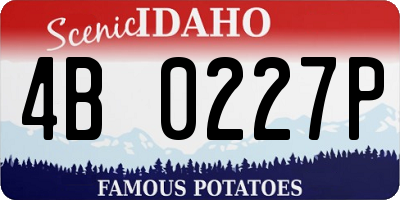 ID license plate 4B0227P