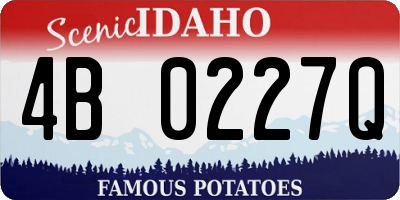 ID license plate 4B0227Q