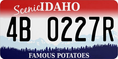 ID license plate 4B0227R