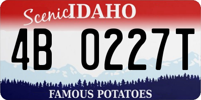 ID license plate 4B0227T