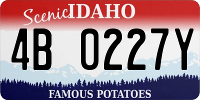 ID license plate 4B0227Y