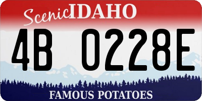 ID license plate 4B0228E