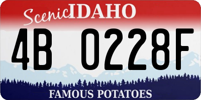 ID license plate 4B0228F
