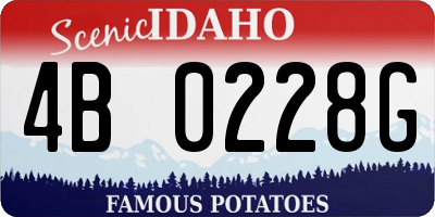 ID license plate 4B0228G