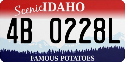 ID license plate 4B0228L