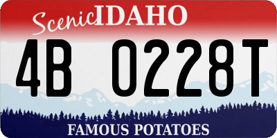ID license plate 4B0228T