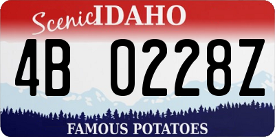 ID license plate 4B0228Z