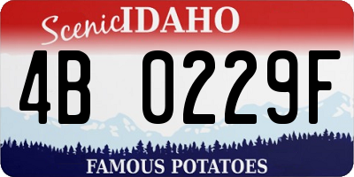 ID license plate 4B0229F