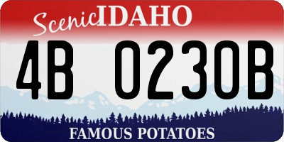 ID license plate 4B0230B