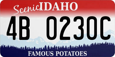ID license plate 4B0230C
