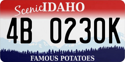 ID license plate 4B0230K