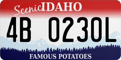 ID license plate 4B0230L