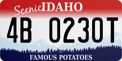 ID license plate 4B0230T