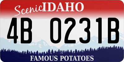 ID license plate 4B0231B