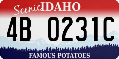 ID license plate 4B0231C