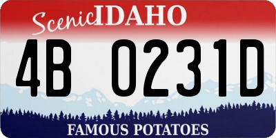 ID license plate 4B0231D