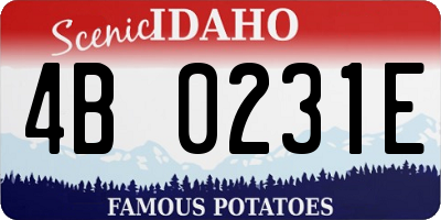 ID license plate 4B0231E