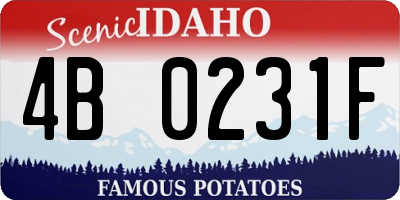 ID license plate 4B0231F