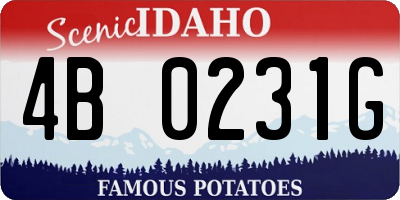 ID license plate 4B0231G