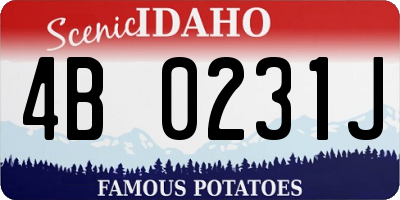 ID license plate 4B0231J