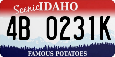 ID license plate 4B0231K