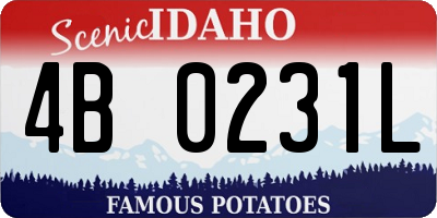 ID license plate 4B0231L