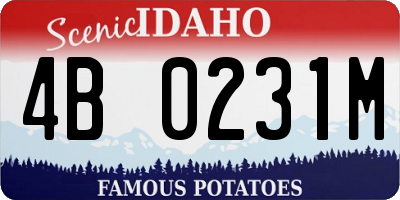 ID license plate 4B0231M