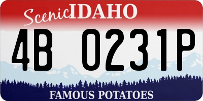 ID license plate 4B0231P