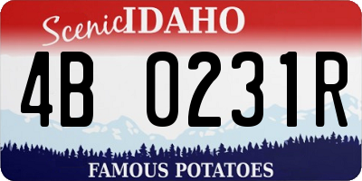 ID license plate 4B0231R