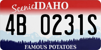 ID license plate 4B0231S
