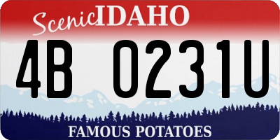 ID license plate 4B0231U