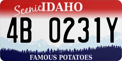 ID license plate 4B0231Y