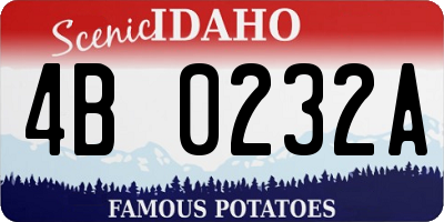 ID license plate 4B0232A