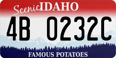 ID license plate 4B0232C
