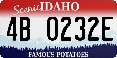 ID license plate 4B0232E