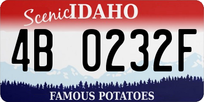 ID license plate 4B0232F