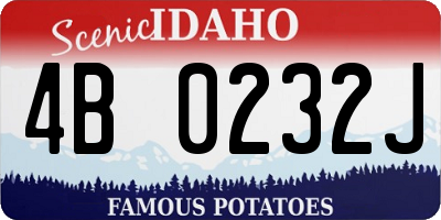 ID license plate 4B0232J