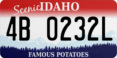 ID license plate 4B0232L