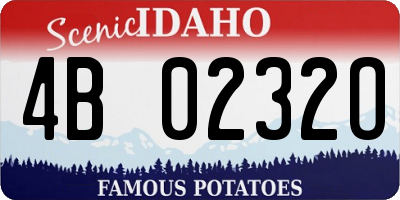 ID license plate 4B0232O