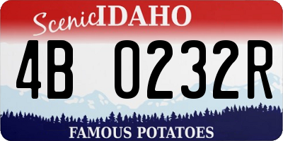 ID license plate 4B0232R