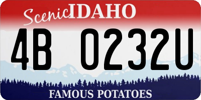 ID license plate 4B0232U