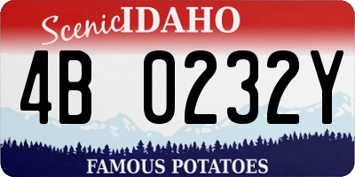 ID license plate 4B0232Y