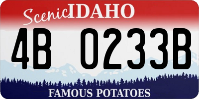 ID license plate 4B0233B